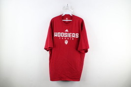 Adidas Mens 2XL Team Issued Indiana University Tennis Short Sleeve T-Shirt Red - £35.57 GBP