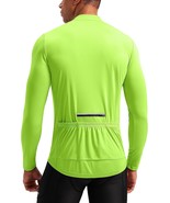 Unisex Long Sleeve Moisture Wicking Cycling Jersey With 3+1 Rear Zipper ... - $38.97