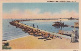 Breakwater Walk Corpus Christi Texas TX Postcard B06 - £2.38 GBP