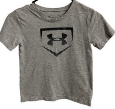 Under Armour Boys Size S Gray T shirt Short Sleeved Crew Neck - £7.02 GBP