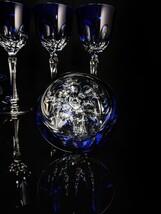 Faberge Regency Goblets in Cobalt  Blue Crystal image 7