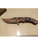  8&quot; Patriotic Native American Pocket Knife Blade Assist-Open Folding Knife - €16,09 EUR