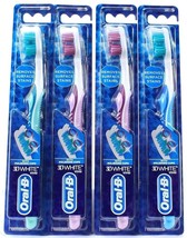 4 Oral-B 3D White Vivid Soft Head Toothbrushes with Polishing Cups Random Colors - £16.81 GBP