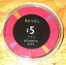 (1) $5. Revel Casino Chip - Atlantic City, New Jersey - 2012 - $18.95