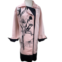 Missoni Silky Long Jacket Lightweight Trench Coat Size IT42 Pink Black F... - $399.99