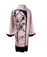 Missoni Silky Long Jacket Lightweight Trench Coat Size IT42 Pink Black F... - £314.53 GBP