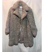Super Trash Womans SZ 38 Cream Beige Teddy Bear Sherpa Coat Jacket Fuzzy... - $24.74