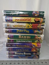 Disney VHS Movie Lot Beauty Beast Bambi Lion King Peter Pan Pocahontas Poppins - £64.93 GBP