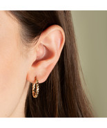 14K Yellow Gold Twisted Oval Hoop Earrings - $261.21 CAD