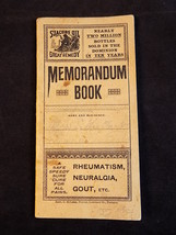 Antique Memorandum Book 1892 St Jacobs Oil The Great Remedy Promotional Pamphlet - £13.40 GBP