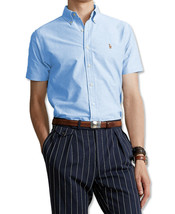 Polo Ralph Lauren Mens Blue Classic Fit Short Sleeve Prepster Shirt, 2XL... - £70.05 GBP