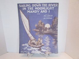 SAILING DOWN THE RIVER IN THE MOONLIGHT MANDY AND I LG SHEET MUSIC 1914 ... - $73.13 MXN