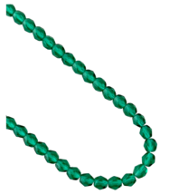 50 pcs Emerald Green Czech Faceted Fire Polished Glass 6mm Round Czechia Beads - £3.94 GBP