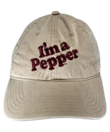 I&#39;m a Pepper Dr. Pepper Beige Adjustable Hat with Burgundy Embroidery by... - $185.81 MXN