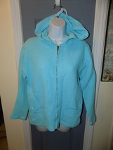 Fresh Produce Light Blue Hooded Zip Up Jacket Size S Women&#39;s EUC - £22.97 GBP