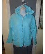 Fresh Produce Light Blue Hooded Zip Up Jacket Size S Women&#39;s EUC - €32,61 EUR