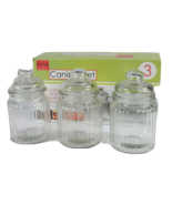 3 Pack Glass Canisters 10 OZ Each Never Used in Open Box - £20.59 GBP