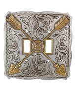 Set Of 2 Navajo Golden Crossed Feather Arrows Wall Double Toggle Switch ... - $33.06 CAD