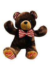 Vintage Plush Toy Works Teddy Bear 9x9&#39; Bow Tie Comfort Toy - $16.25