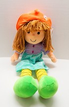 Goffa International Lil Adorables 20 In Plush Doll Orange Hat Brown Hair - £15.74 GBP