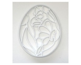 Easter Egg With Flowers Decorative Floral Spring Cookie Cutter USA PR3492 - £3.18 GBP