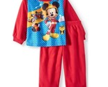 AME Toddler Boys 2-Piece Long-Sleeve Flannel Sleepwear Set, Mickey Mouse... - £11.73 GBP