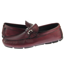 Alex D &quot;Richmond&quot; Men&#39;s Leather Moccasins, Driving Shoes, Bit Loafers, Red - £83.82 GBP