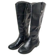 St Johns Bay Womens Size 6M Knee High Boots Side Zip Black SJ6 Delwood - £17.70 GBP