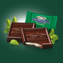 Ghirardelli Dark Chocolate Mint Flavored Squares Wrapped Bulk Bag - Value Price! - $24.75+