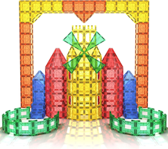 Compatible Magnetic Tiles Building Blocks, Toddler Kids Toys for 3 4 5+  - £22.79 GBP