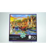 Buffalo 750 Piece Puzzle Reflections Harbor Lights Complete - $11.99