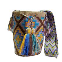 Handmade Wayuu Crochet Tote Bag, Woven Mochila, Colombian Tribal Bag, Be... - $1,735.38 MXN