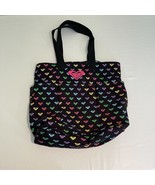 Roxy Womens Junior Bag Tote Black Polka Dot Canvas Beach Pink Yellow Gre... - $28.00