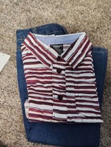 American Hawk 2pc Set Boys Outfit Size 4 Button Up Shirt And Blue Jeans - £10.25 GBP