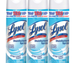 3 PACK -Lysol Disinfectant Spray - Crisp Linen Scent, 19 oz New - £15.79 GBP