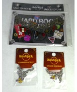 Hard Rock Cafe, HRC World Tour Bracelet &amp; 2 Charm Bracelet Limited Editi... - £169.06 GBP