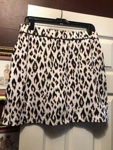 Nwt Ladies Greg Norman Black White Brown Leopard Golf Tennis Knit Skort - M - £30.14 GBP