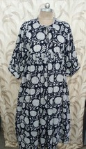 Pure Cotton Long Dress Indian Block Print Colourful Summer Earthy Elegan... - $54.99