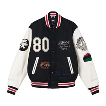 Stussy x Denim Tears X Our Legacy TTL Black &amp; Off White Wool Varsity Jacket - $752.51 MXN+