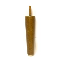 Sofa Furniture Foot Leg Screw In 6&quot; Wood Round Tapered Brown Metal Tip V... - $4.92