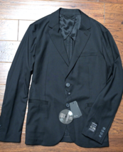 Armani Exchange A|X $220 Men&#39;s Slim Fit Black Stretch Fashion Blazer 42 - $76.98