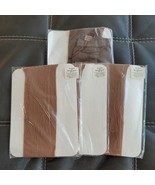Vintage Nationals 3 Pair NIP Size A Neutral Beige Hosiery All Nylon Thig... - £11.25 GBP