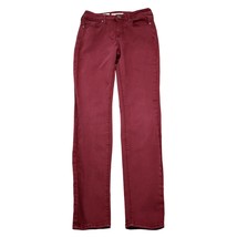 Bullhead Denim Co Pants Womens 7 Red skinny High Rise Button Pocket Denim Jeans - £20.14 GBP
