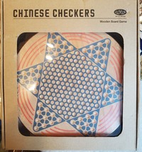 Wooden Crafted Quality Wood Chinese Checkers Board Game Set Factory sealed 11&quot; - £80.52 GBP