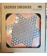 Wooden Crafted Quality Wood Chinese Checkers Board Game Set Factory seal... - £79.39 GBP