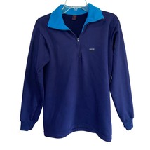 Vintage Patagonia Capilene Long Sleeve 1/4 Zip Blue Pullover Top Women&#39;s... - $24.49