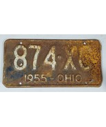 1955 Ohio Vintage License Plate Weathered Rat Rod Man Cave 874 XC - £22.95 GBP