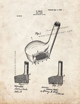 Golf Club Patent Print - Old Look - $7.95+