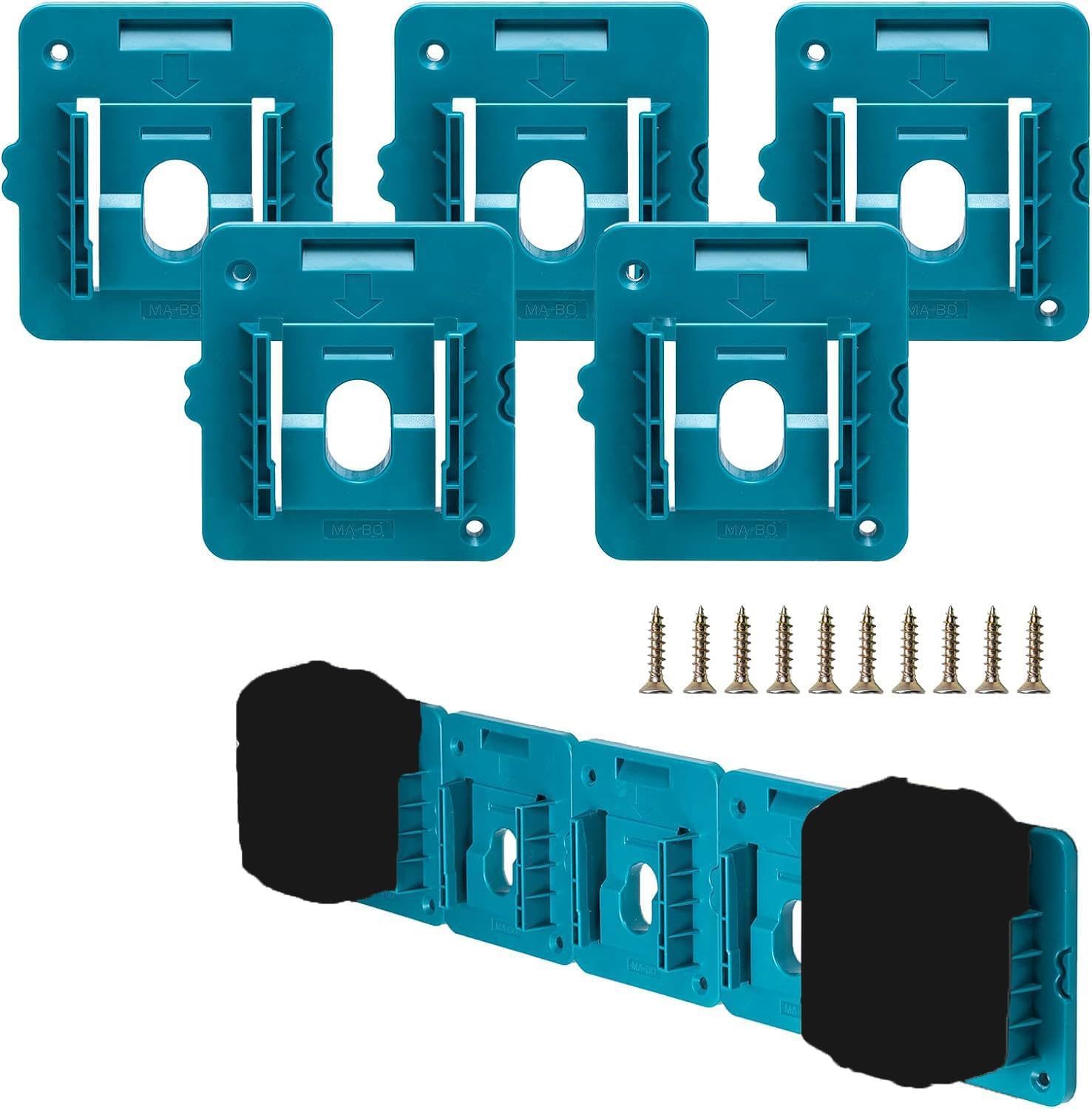 Crivnhar 5 Pack Battery Mounts Dock Holder For Makita 18V Batteries Fit For - $33.95