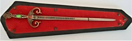 Disney World Metal Souvenir Sword Dagger Vtg Disneyana Green Cabochon Di... - £137.61 GBP